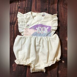Vintage kids exchange baby Easter romper size 9 months -Preowned
